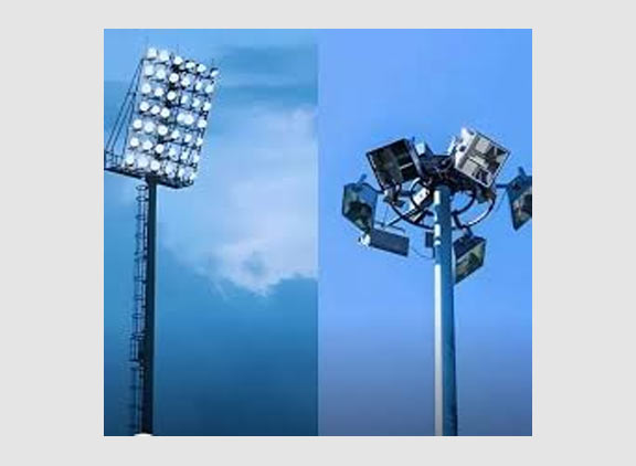 Galvanized Iron (GI) Octagonal High Mast Street Light Pole