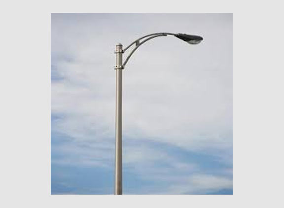 Single-Arm Mild Steel Street Light Pole